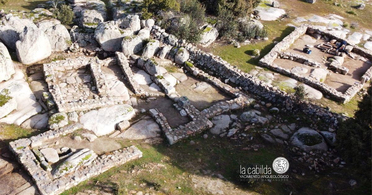 Vista aérea del Yacimiento Arqueológico de La Cabilda. Visita una aldea visigoda