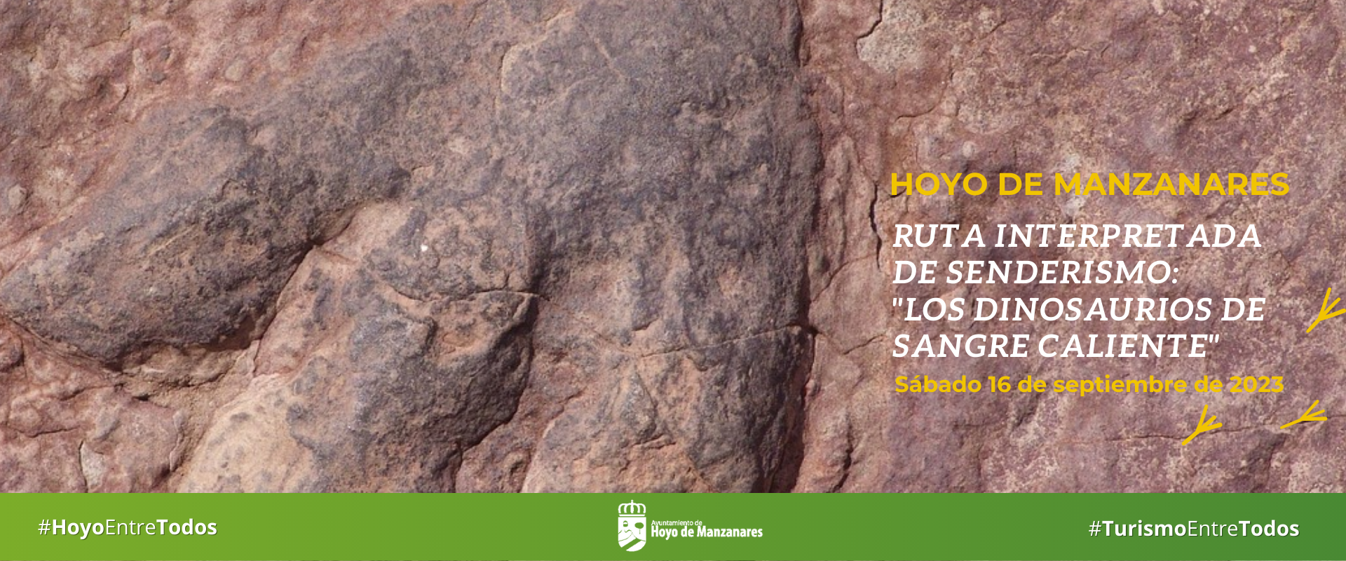 Huella de un dinosaurio impresa en el suelo