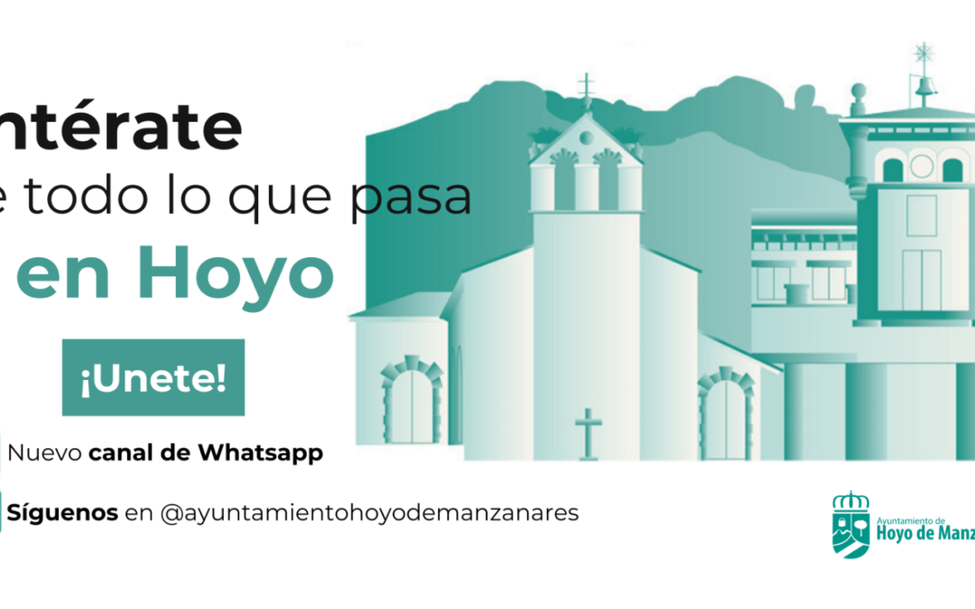 El Ayuntamiento de Hoyo de Manzanares lanza nuevos canales de comunicación en WhatsApp e Instagram