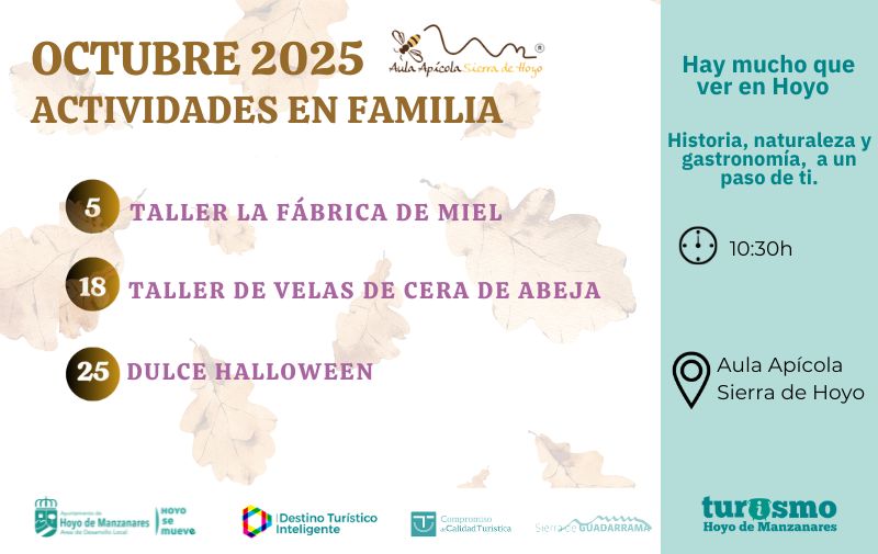 Octubre 2025. Actividades en familia en el Aula Apícola Sierra de Hoyo