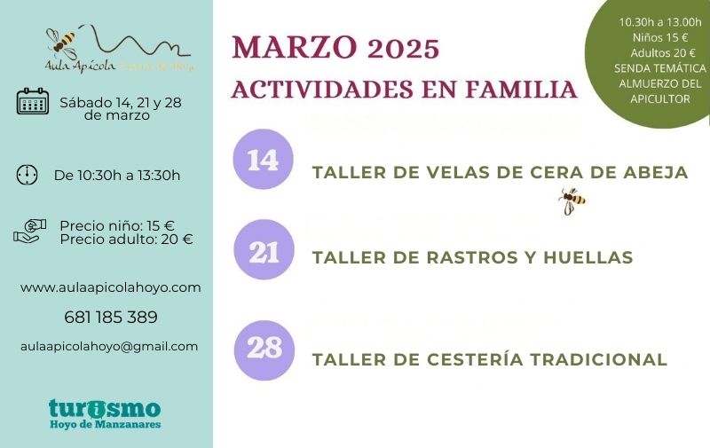 Actividades en familia en el Aula Apícola Sierra de Hoyo